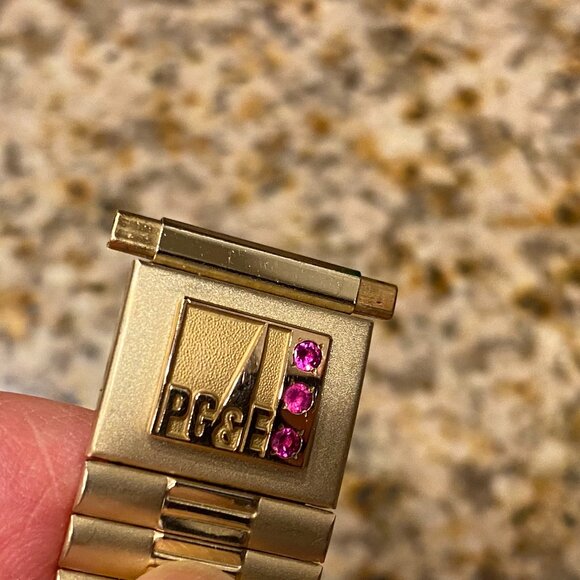 Speidel Twist O-Flex Expansion Watchband 18mm Personal'd 3 Natural Ruby 0.07 NEW - Picture 8 of 9